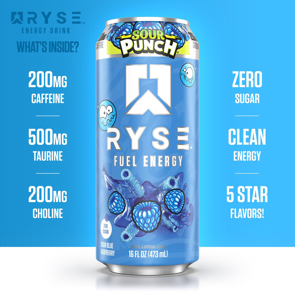 RYSE Fuel 12-pack display communicates convenient multi-can energy supply.