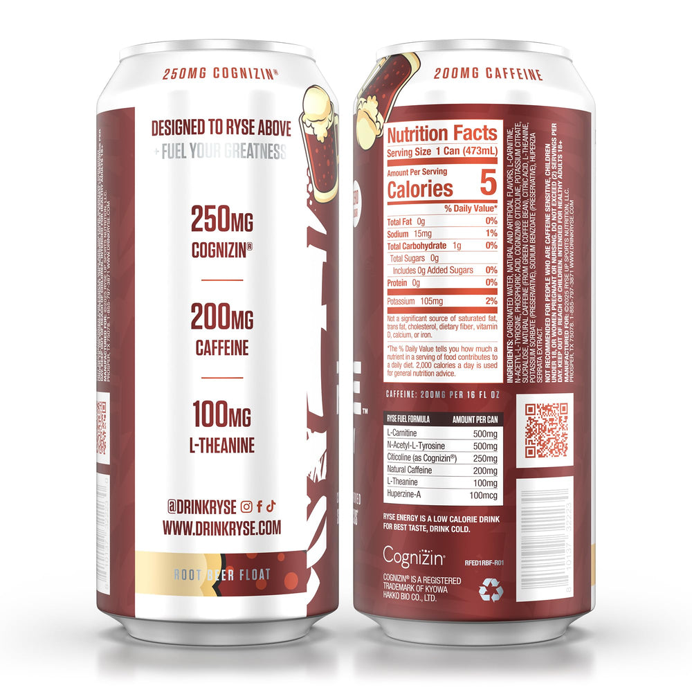 RYSE Fuel 16 oz can shown in multi-pack display