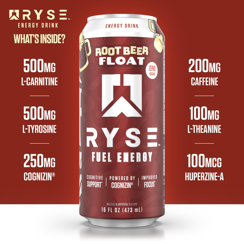 RYSE Fuel Cognizin and L-Theanine blend label visible for cognitive support vibes