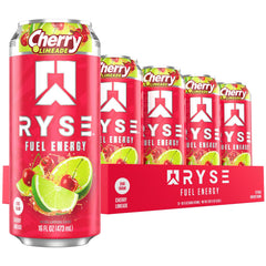 RYSE Fuel Cherry Limeade can on desk boosts quick focus and energy