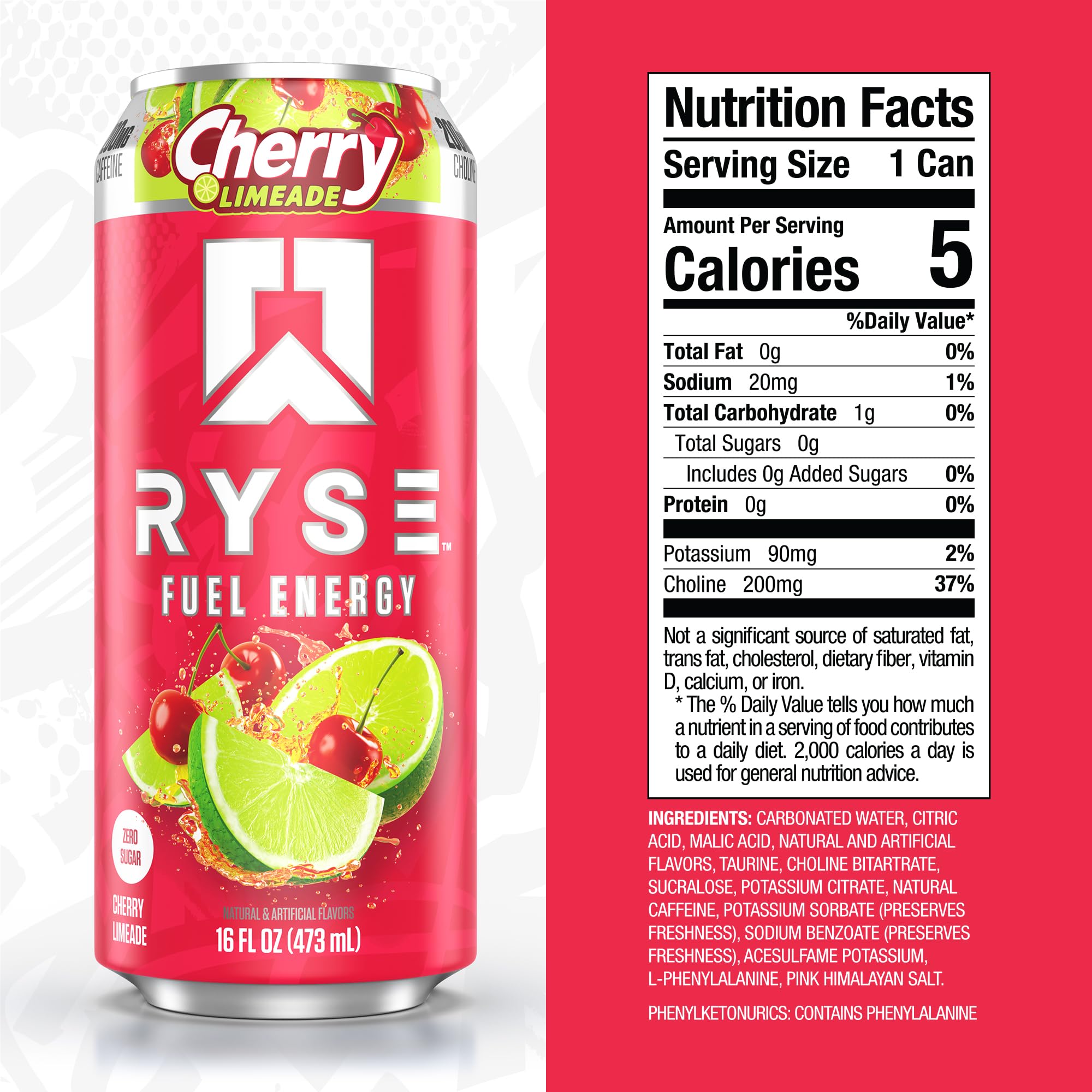 Pouring RYSE Fuel Cherry Limeade into a glass for sustained alertness