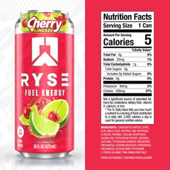 Pouring RYSE Fuel Cherry Limeade into a glass for sustained alertness
