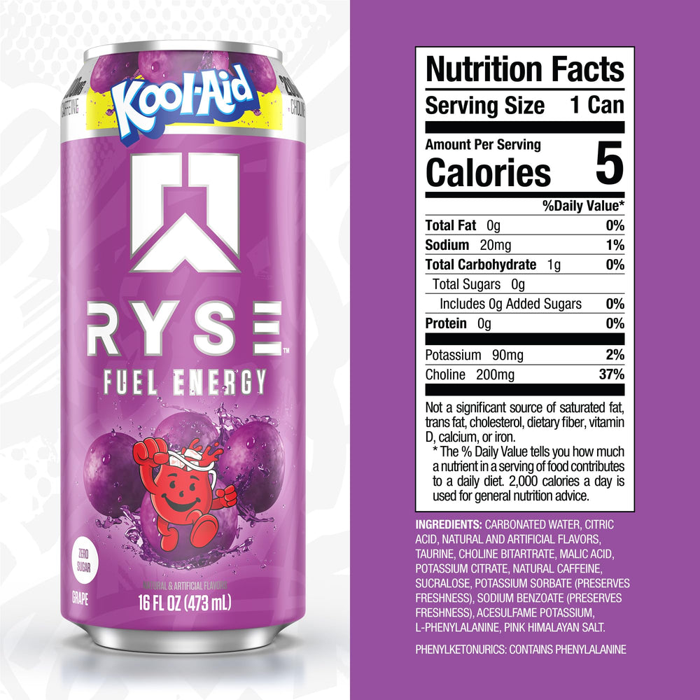 RYSE Fuel Kool-Aid Grape 12-pack for on-the-go fueling