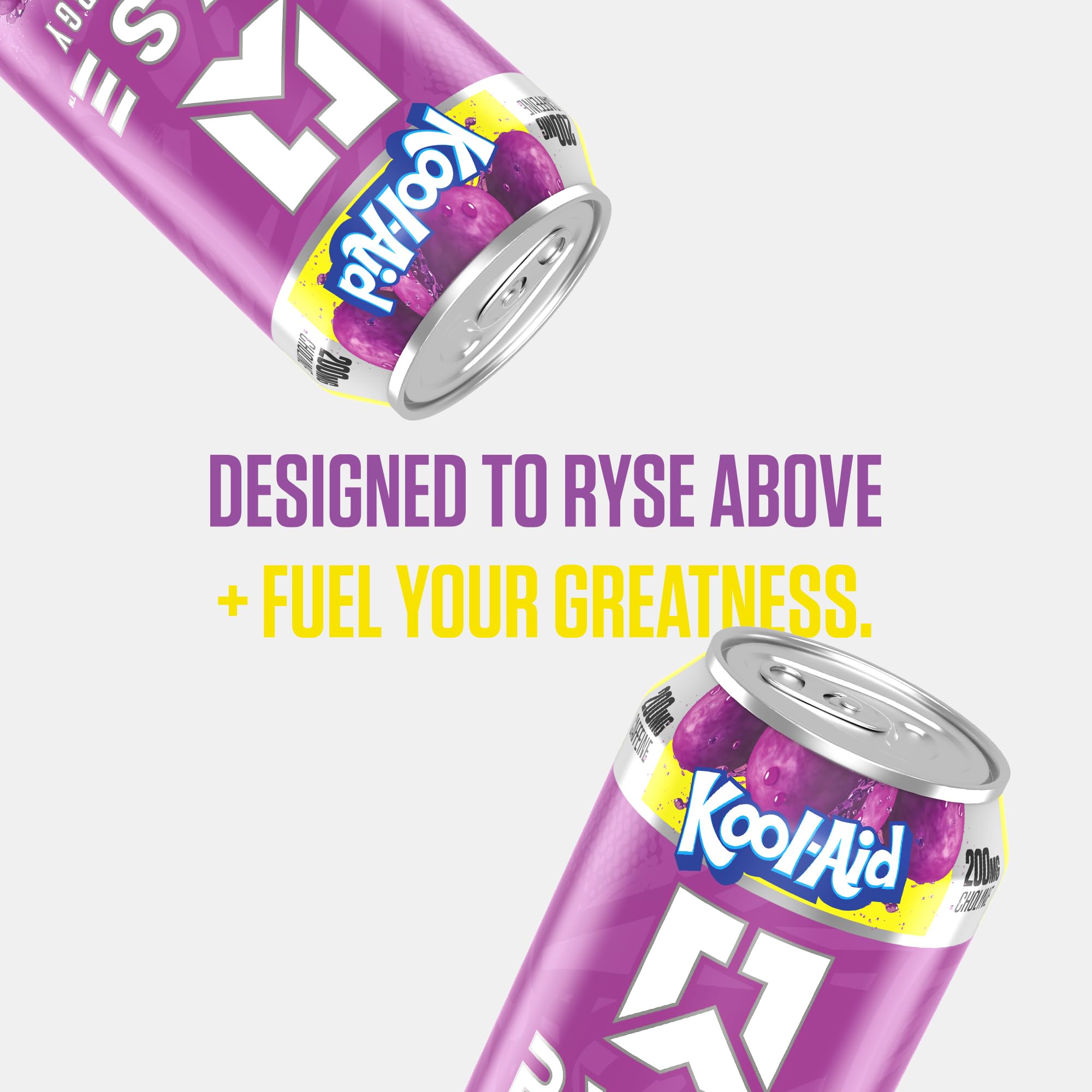 RYSE Fuel Kool-Aid Grape close-up of taurine and choline ingredients