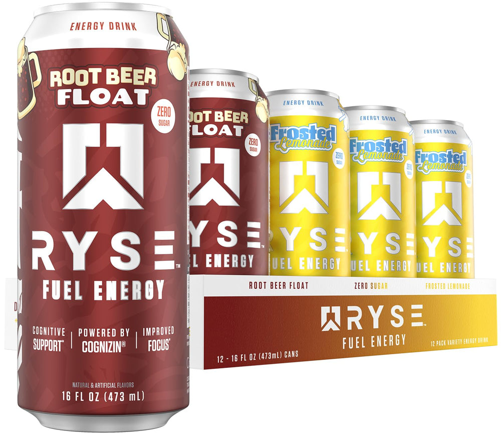 RYSE Fuel Energy Drink Variety Pack can for focused daytime energy and mental clarity.
