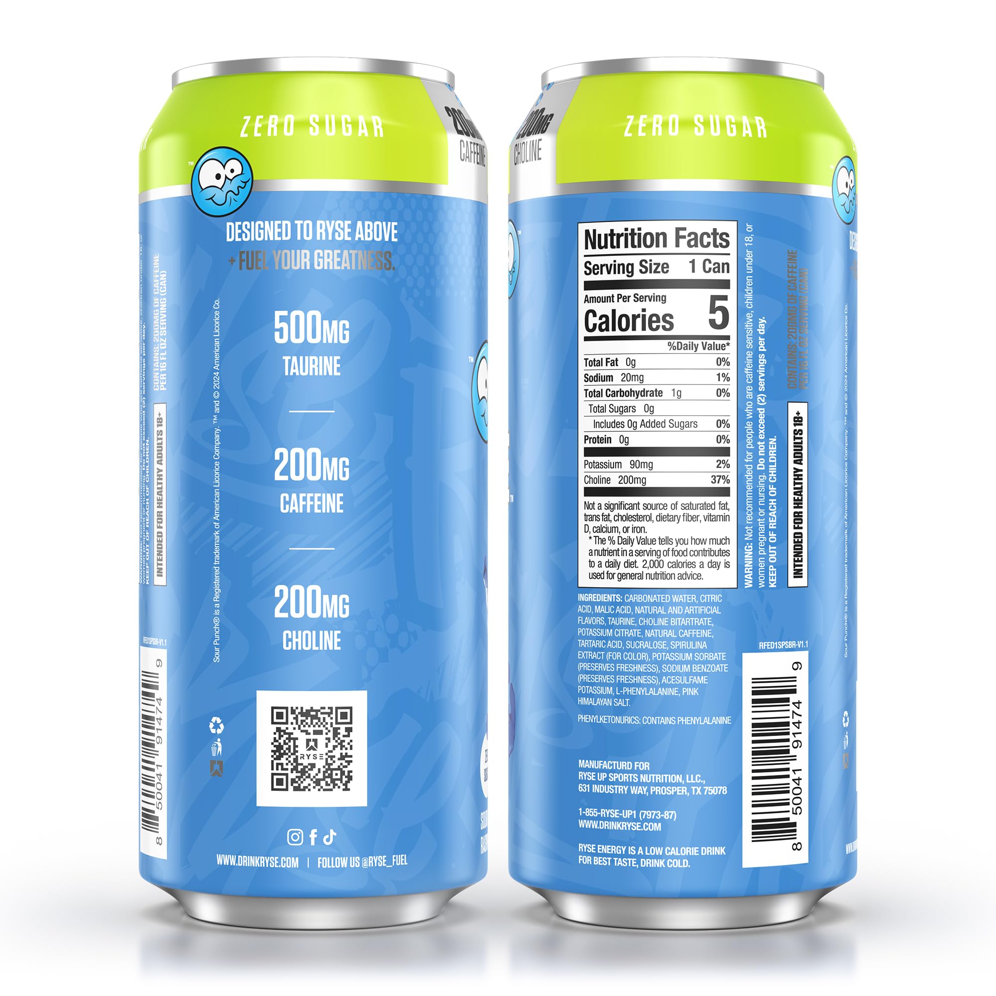 RYSE Fuel no artificial colors message supports clean ingredient profile.