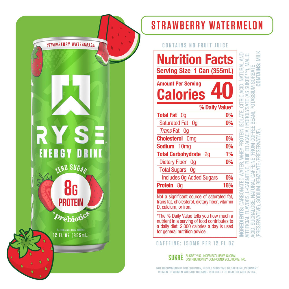 RYSE Energy Drink being poured into glass for quick refreshment and focus