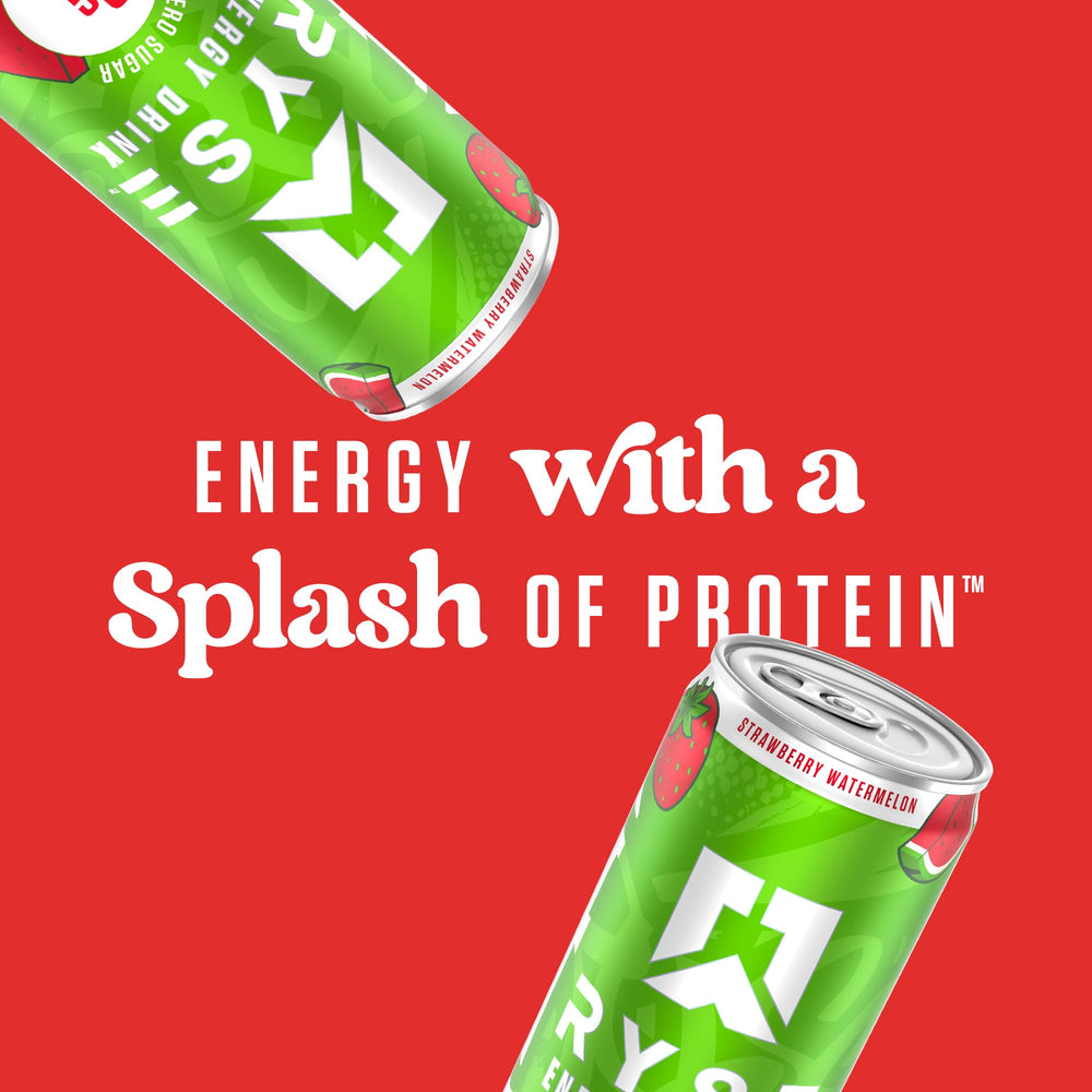 Sugar-free label on RYSE Strawberry Watermelon can for a mindful energy choice