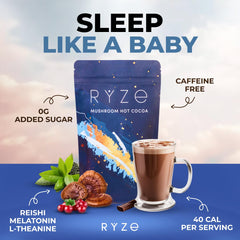 Dry ingredients scoop reveals cacao, chicory, and glycine blend