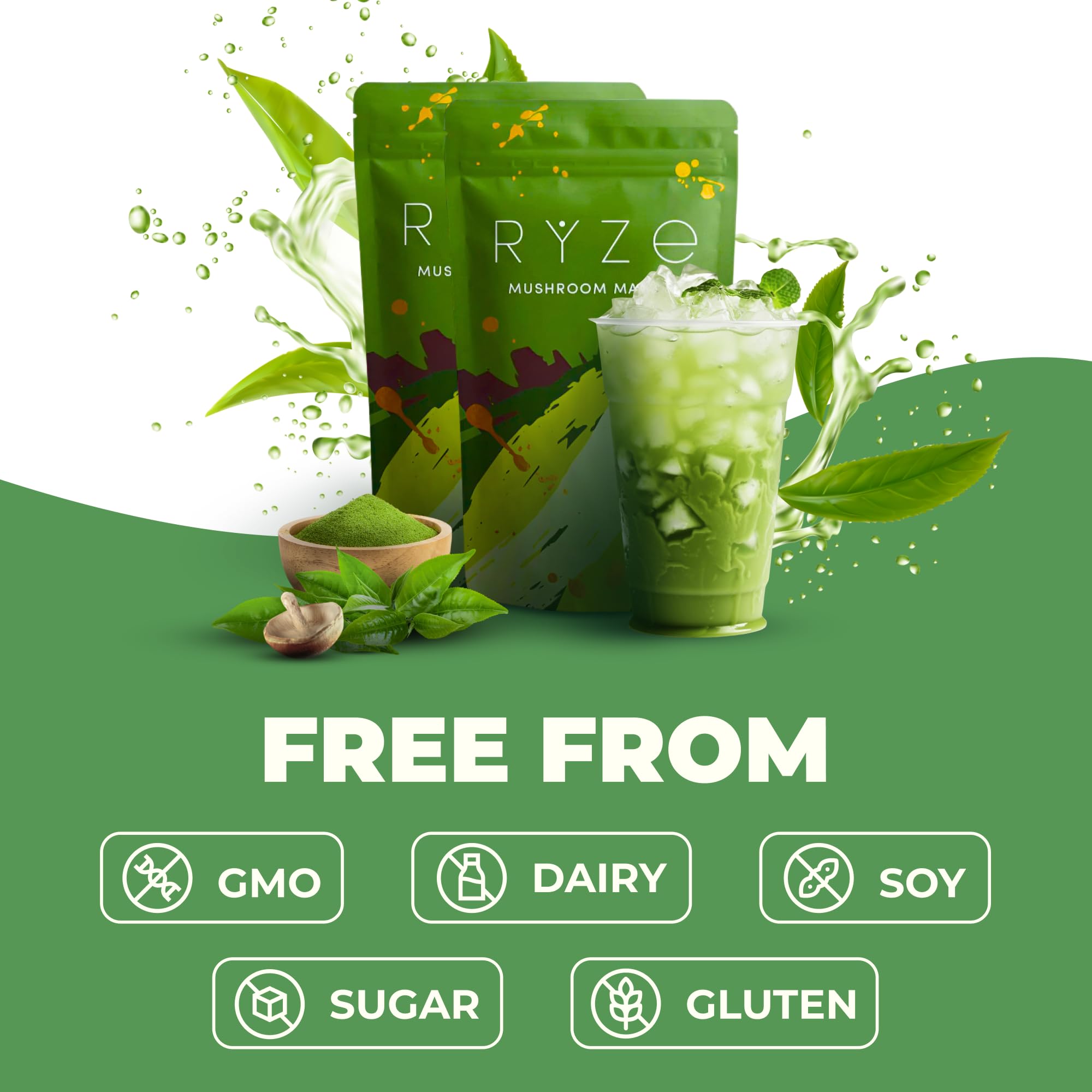 RYZE SUPERFOODS USDA organic seal indicates clean, farm-to-cup ingredients you can feel good about.