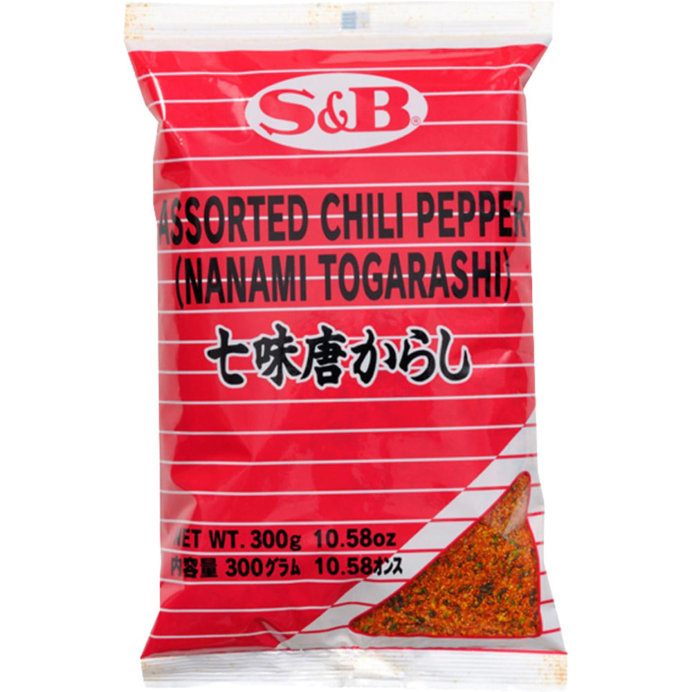 S&B 7 Pepper Spice Mix bottle with seven-spice blend for versatile seasoning.