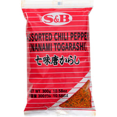 S&B 7 Pepper Spice Mix bottle with seven-spice blend for versatile seasoning.