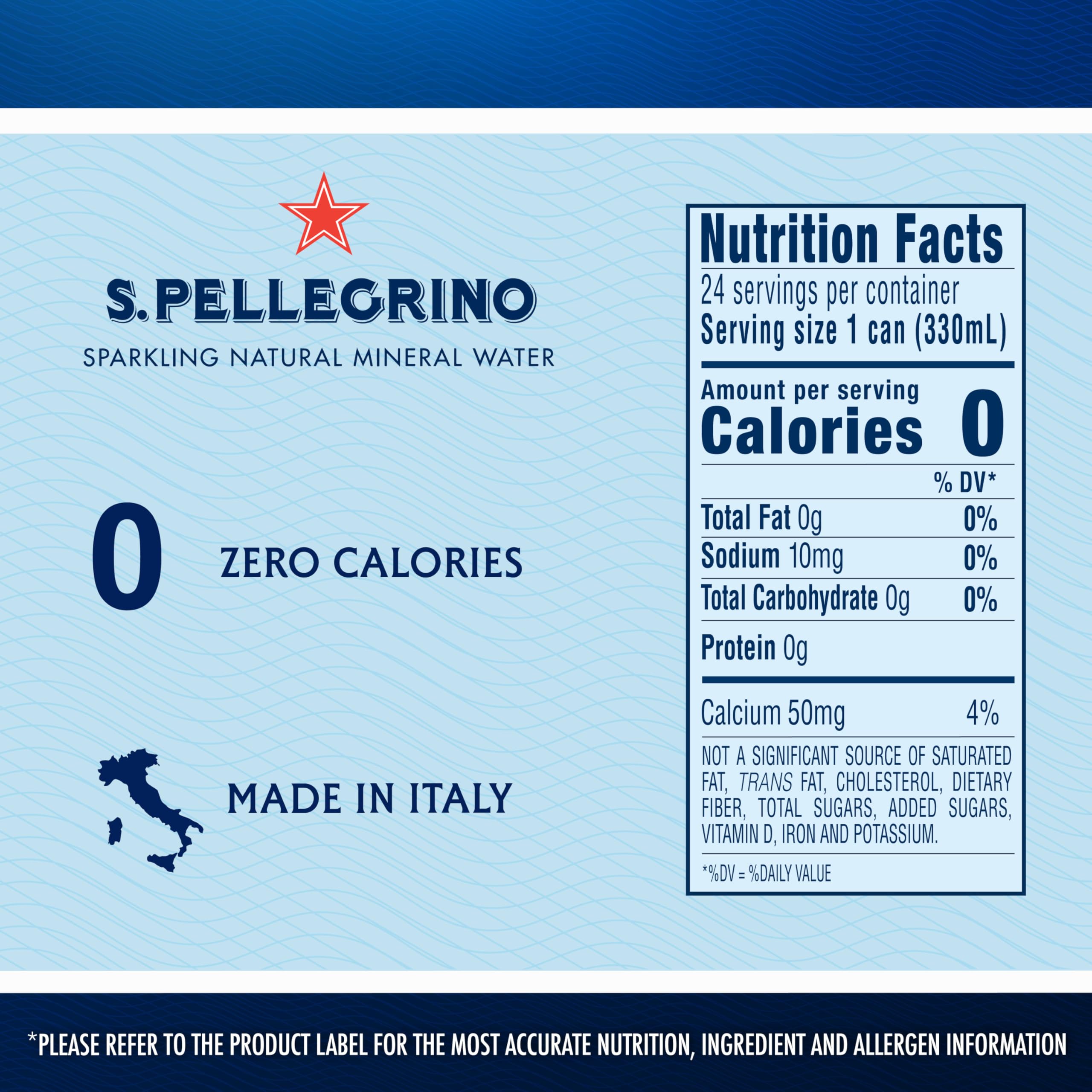 S.Pellegrino can showcasing 11.15 oz, portable for on-the-go refreshment