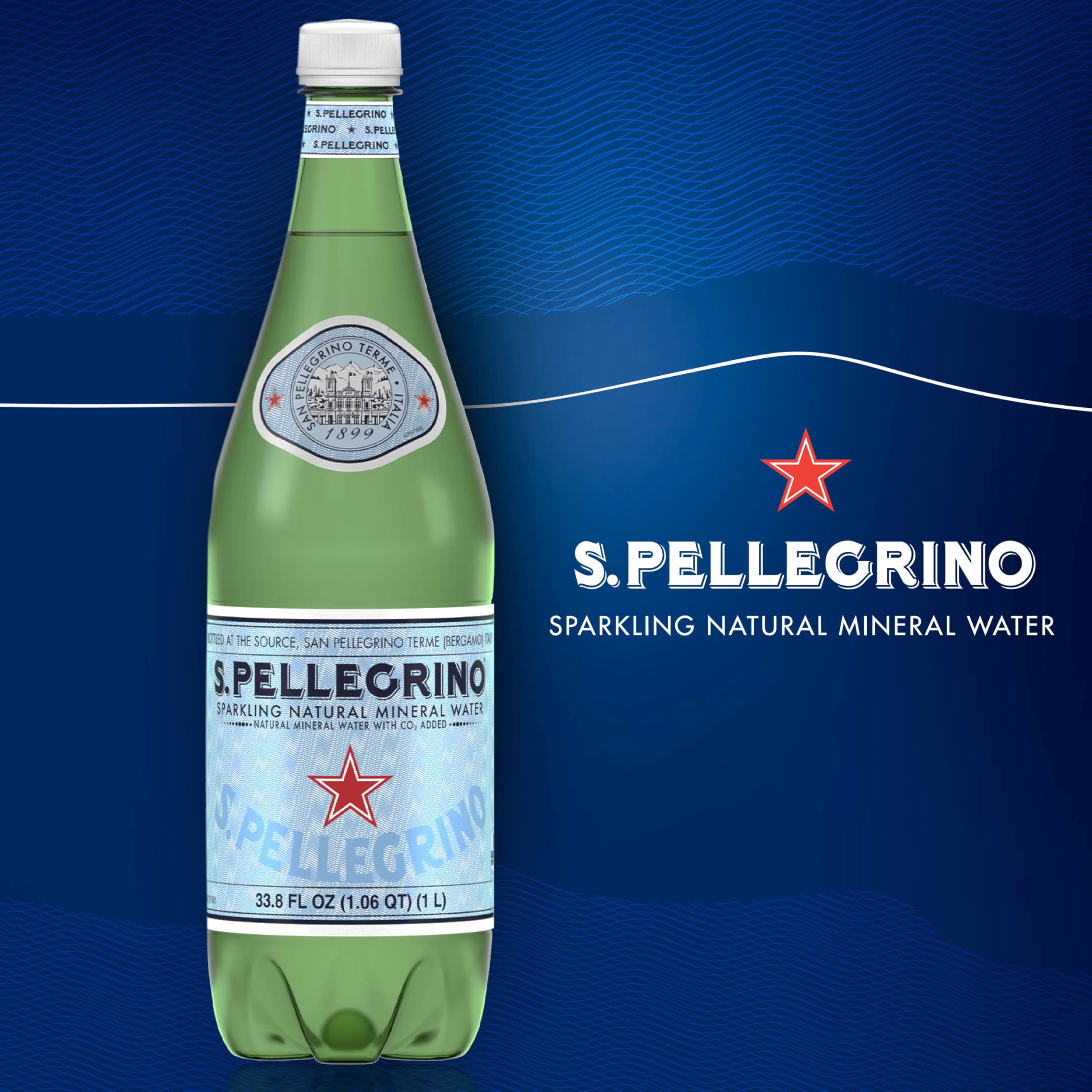 S.Pellegrino bottle cap close-up emphasizing premium design and freshness