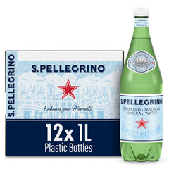 S.Pellegrino 1L bottle pack for meals and on-the-go hydration