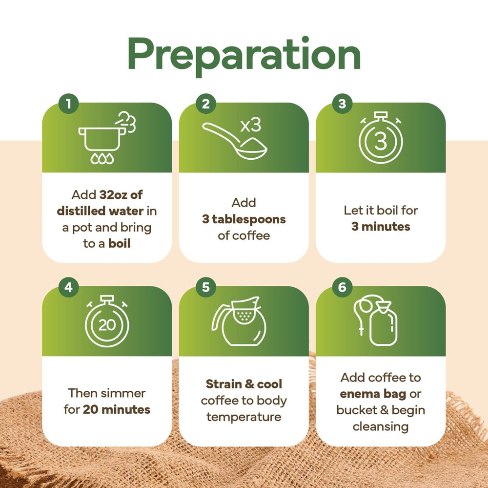SA Wilson’s coffee enema fresh brew setup offers smooth, energized start.