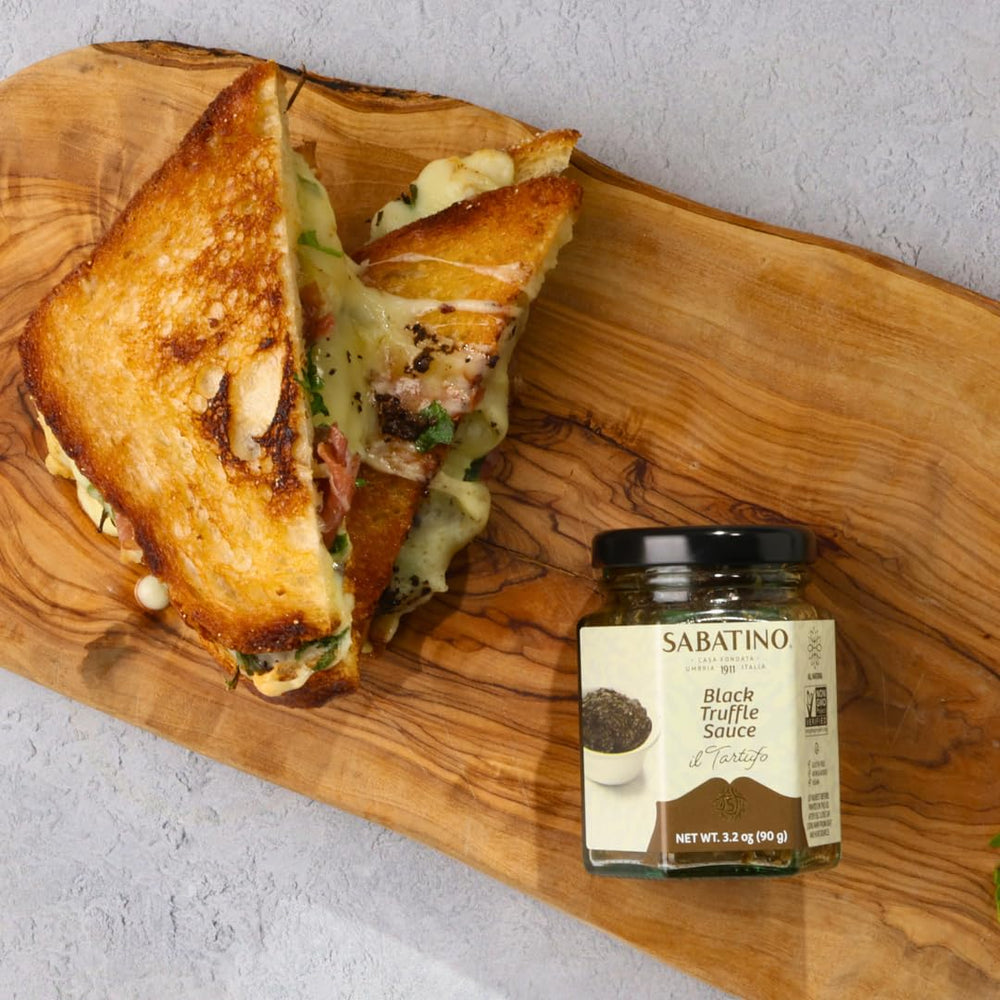 Sabatino Tartufi Tartufata bruschetta spread highlights versatile topping for breads.