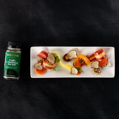Sabatino Tartufi truffle salt on eggs adds depth to breakfast dishes.