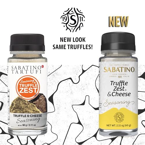 Sabatino Tartufi Truffle Zest & Cheese Seasoning over popcorn invites a luxurious finish.