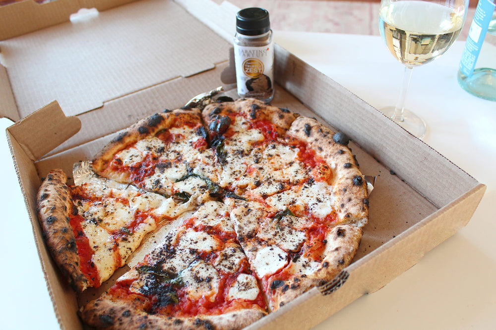 Sabatino Tartufi Truffle Zest kitchen aroma closeup highlights premium truffle essence.