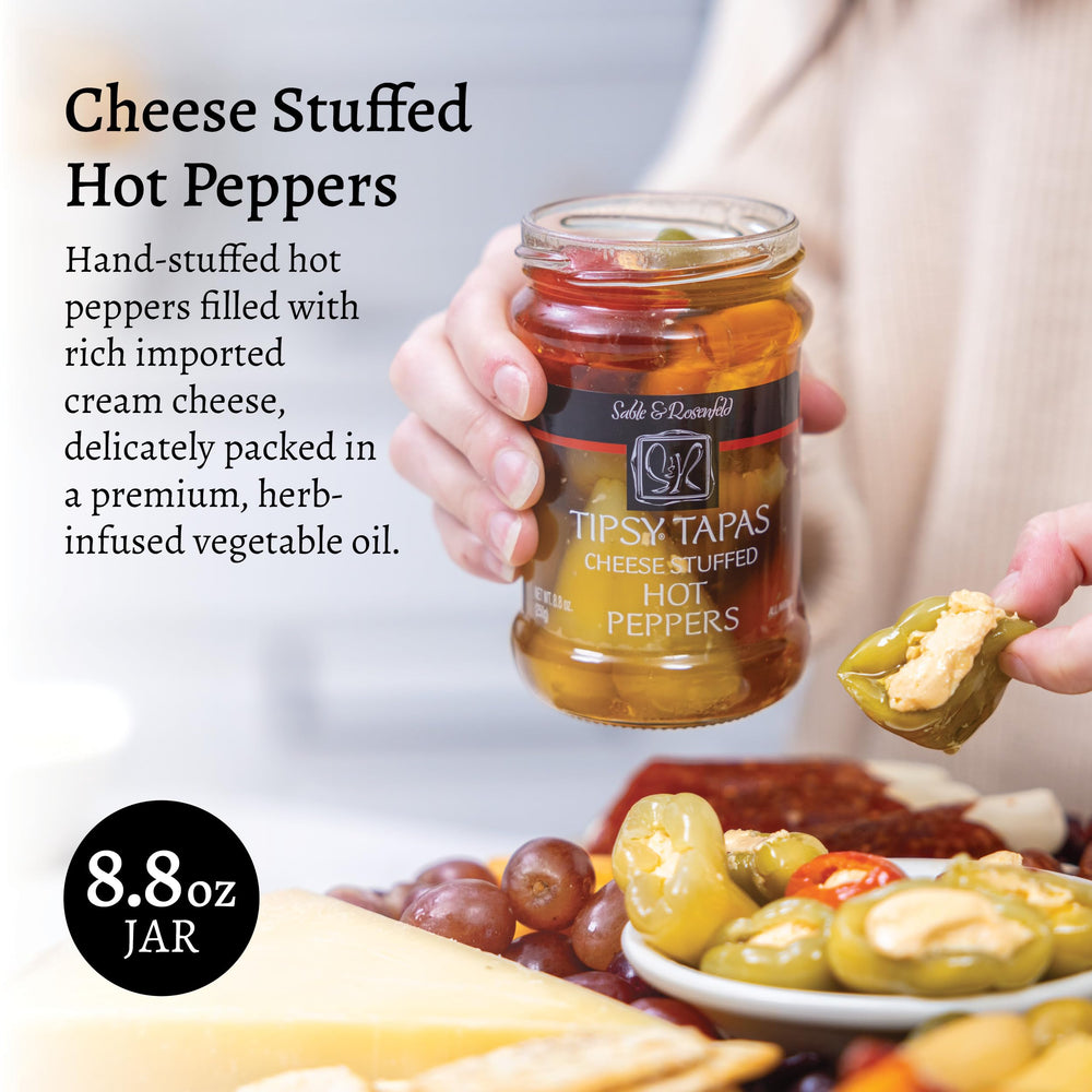 Cheese-stuffed peppers on a platter elevating party tables
