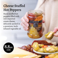 Cheese-stuffed peppers on a platter elevating party tables