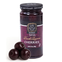Sable & Rosenfeld bourbon tipsy dark cherries jar – premium cocktail garnish