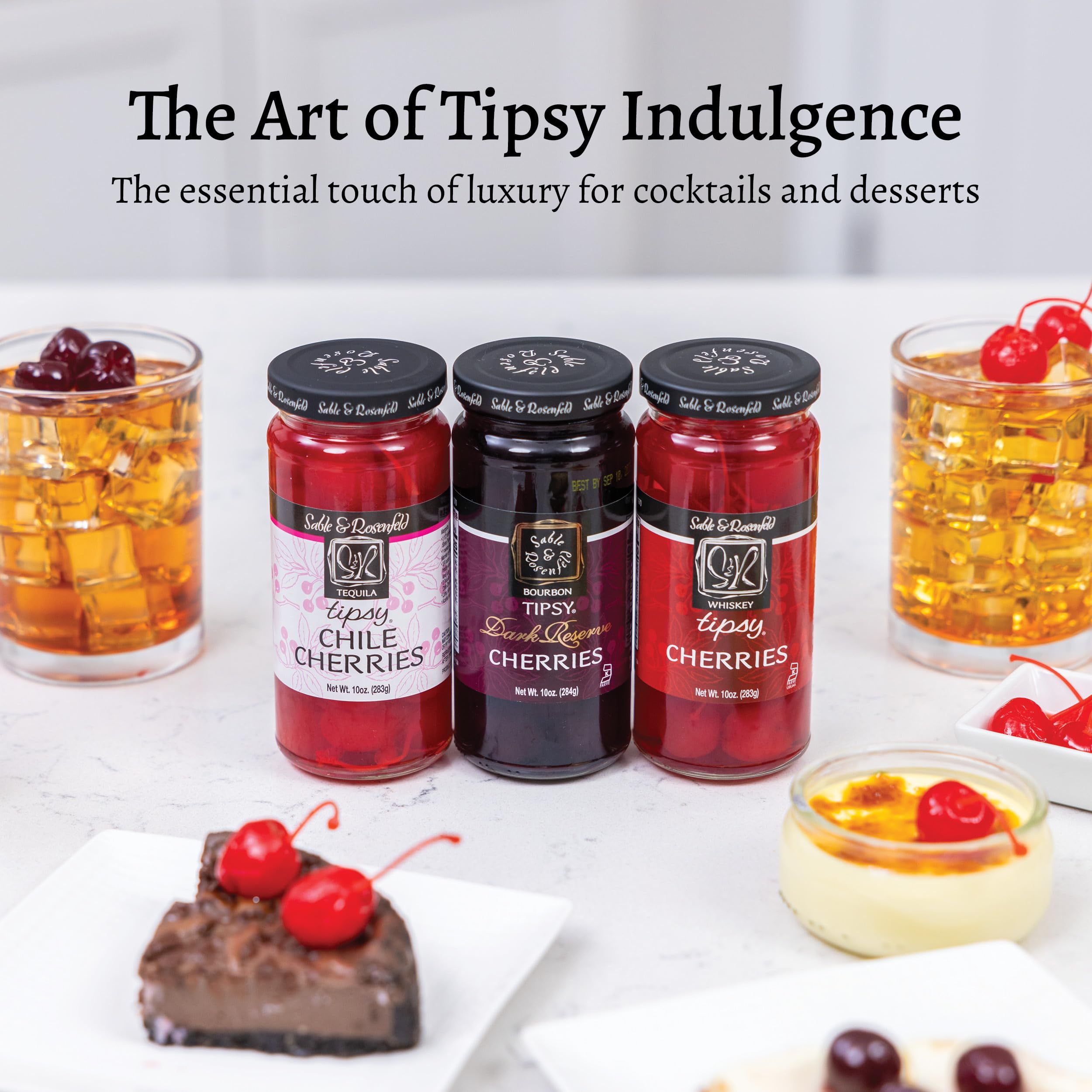 Sable & Rosenfeld gift-ready bottle – premium cherry garnish for celebrations