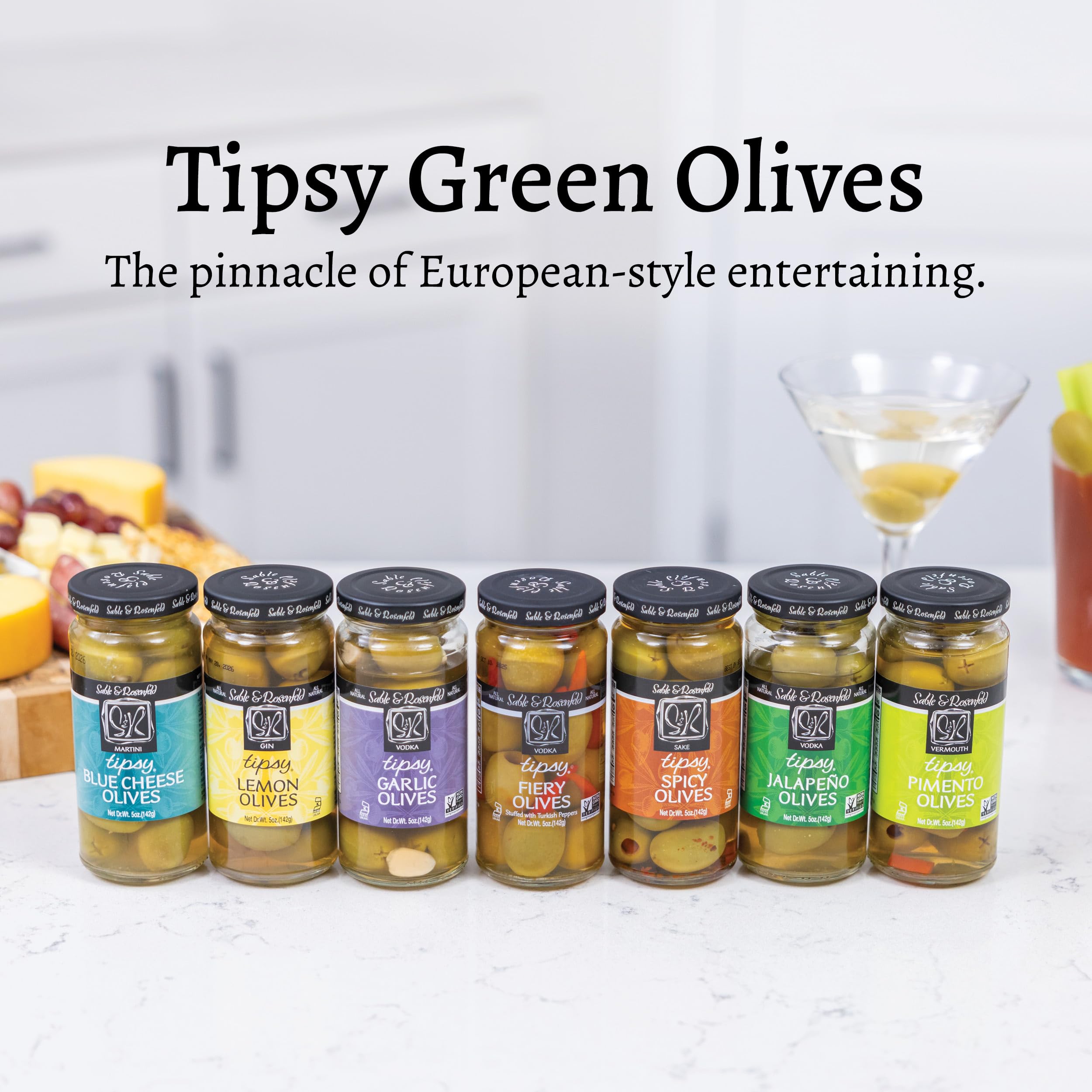 Sable & Rosenfeld gourmet gift olive jar for entertaining at home