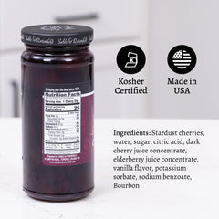 Sable & Rosenfeld Stardust cherries pour – elderberry vanilla bourbon syrup enhances drinks