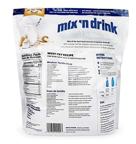 Camping kit featuring SACO Mix'n Drink as a compact nutrition option.
