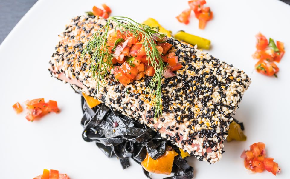Sadaf black sesame seeds used in cookies and baking.