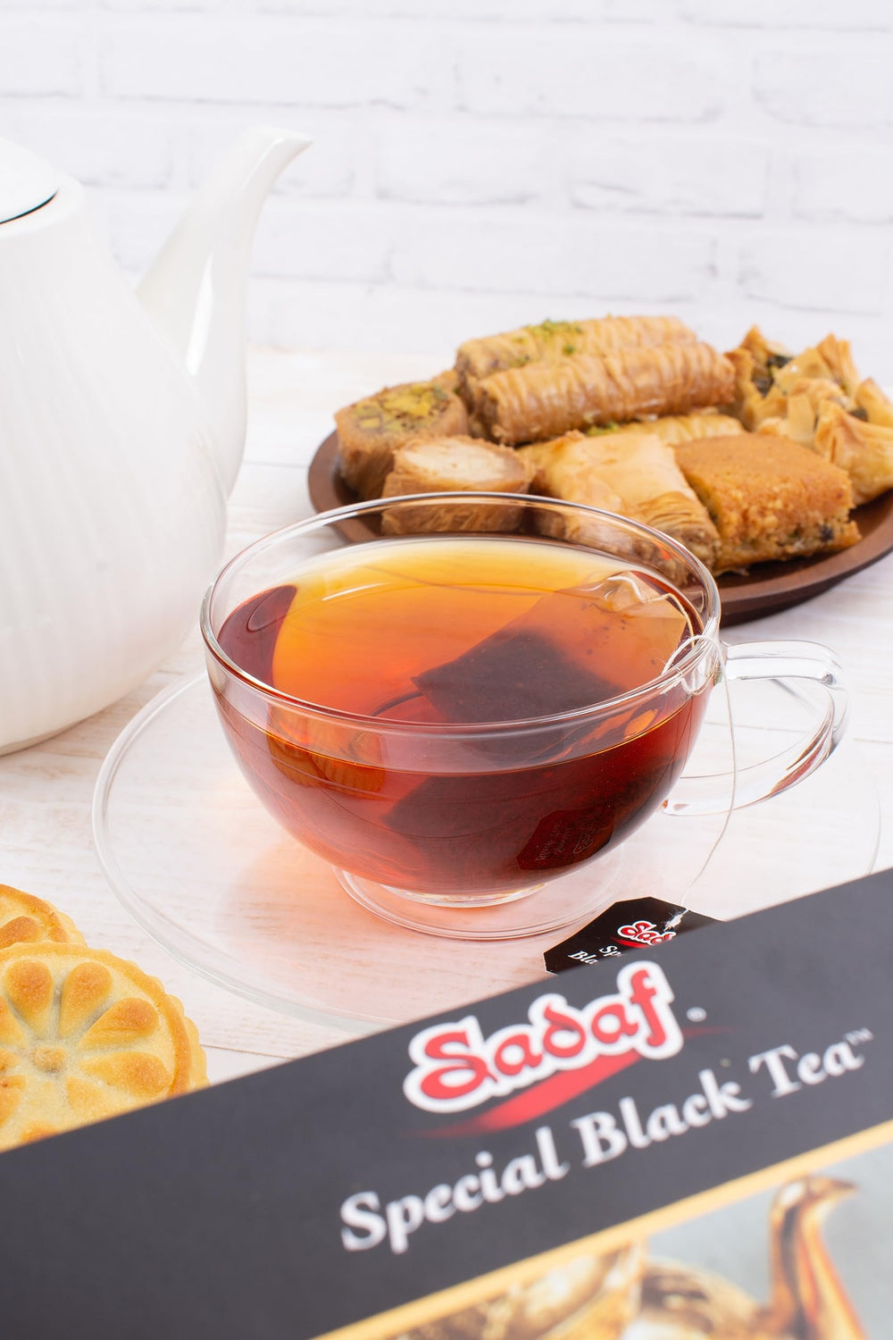 Sadaf Black Tea brew in a mug with rich color and aroma.
