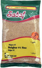 Sadaf Bulghur #1 Fine pack close-up, a pantry staple for versatile Middle Eastern meals.