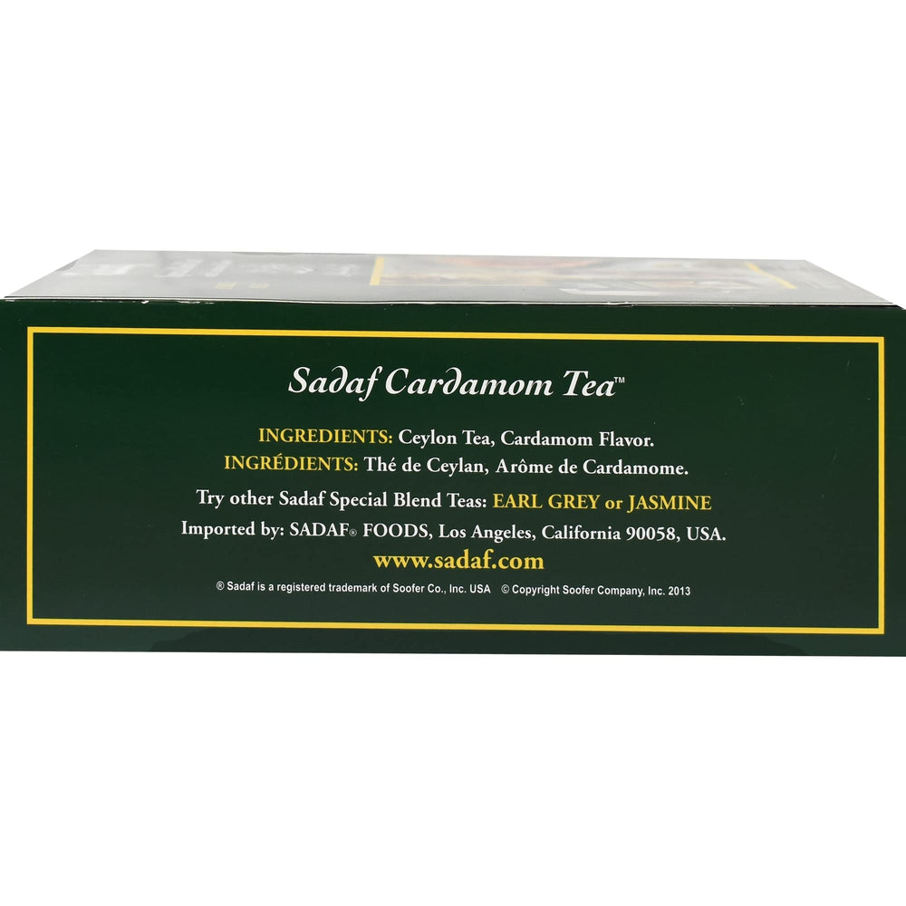 Sadaf Cardamom Tea Bags steep to release rich Ceylon aroma in minutes.