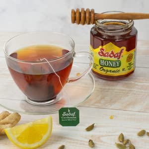 Sadaf Cardamom Tea Bags pair well with pastries for a relaxing break.