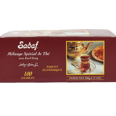 Sadaf Earl Grey packaging back with eco-friendly notes