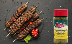Sadaf kabob seasoning on grill ready for cooking