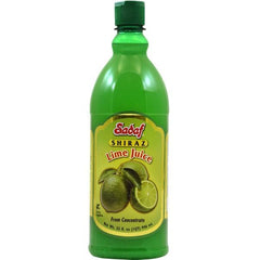 Sadaf Lime Juice Concentrate bottle adds bright tartness to dressings and marinades.