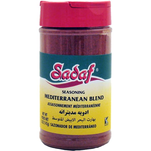 Sadaf Mediterranean Seasoning bottle with shaker top for easy, mess-free seasoning