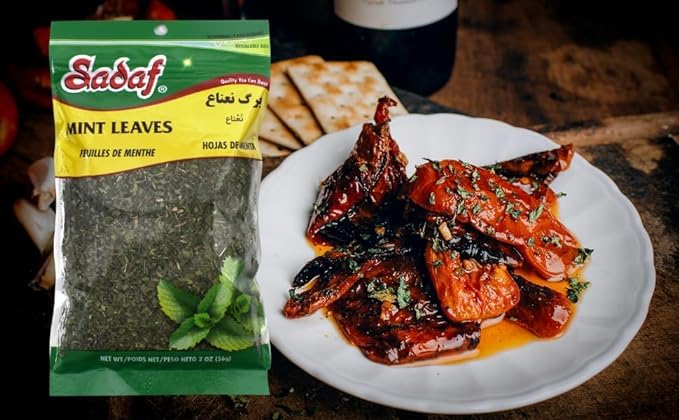 Sadaf mint leaves cut in resealable bag preserve freshness for daily cooking.