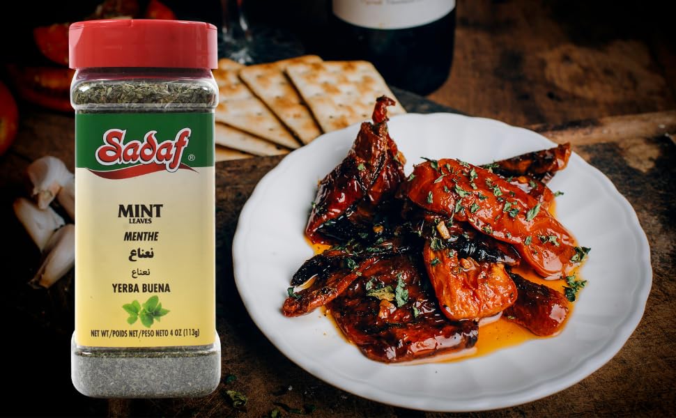 Sadaf mint leaves cut for tea, delivering aromatic flavor