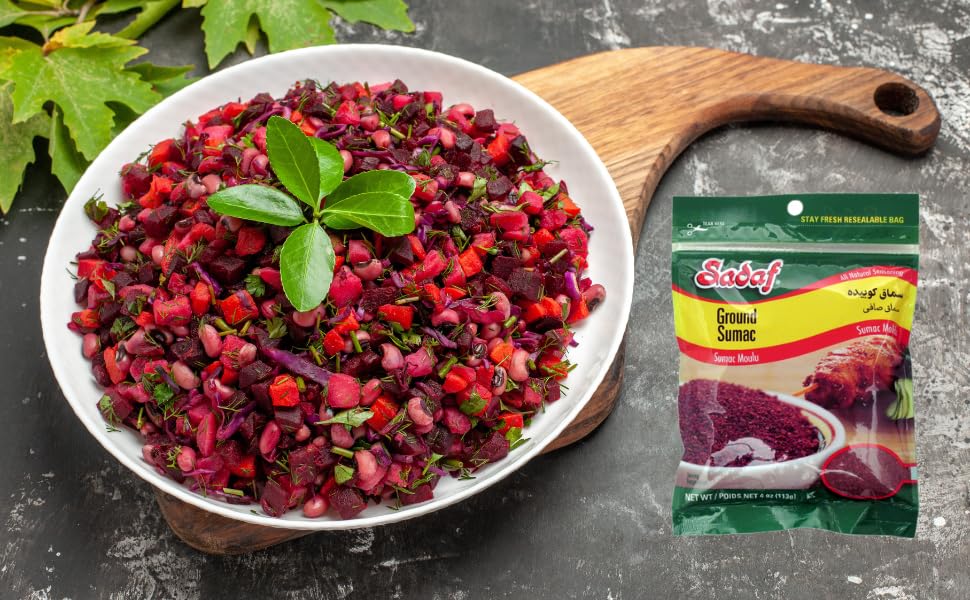 Sadaf Sumac Ground resealable bag preserves aroma for everyday cooking.