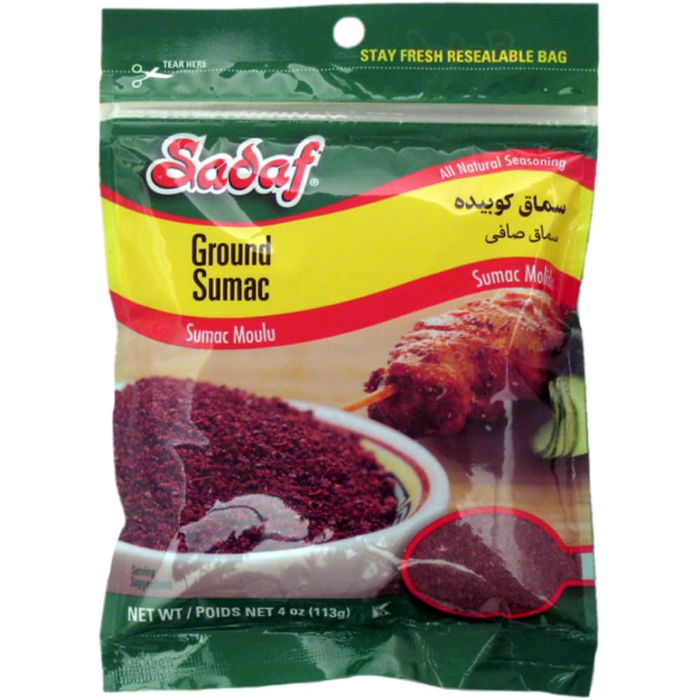 Sadaf Sumac Ground powder highlights tangy brightness for salads and marinades.