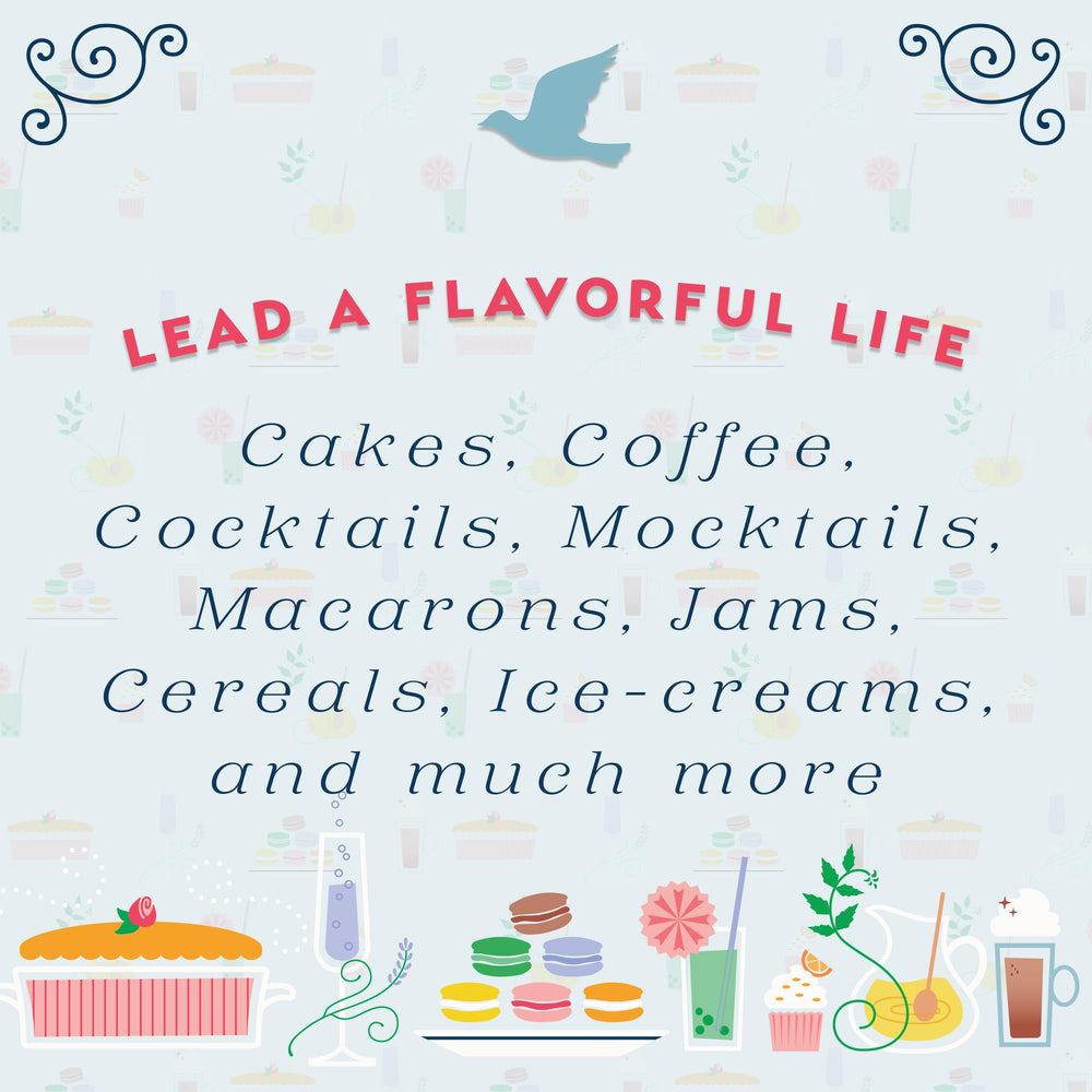 SAENA lavender flavor ideas for desserts and beverages.