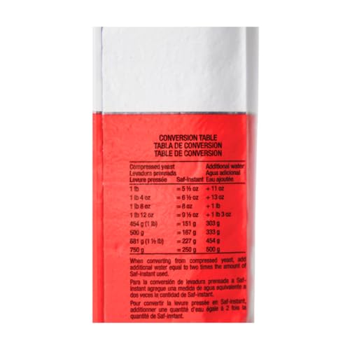 SAF Instant Red Label yeast front label showing brand and 1 lb size