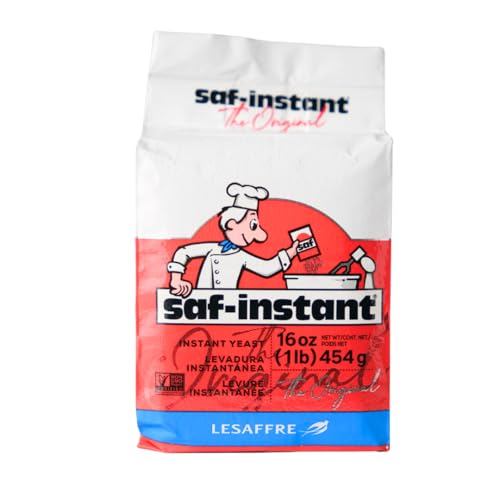 SAF Instant Red Label yeast package on the counter ready for baking