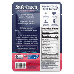 Safe Catch no salt added salmon pouch ideal for light, flavorful dishes.