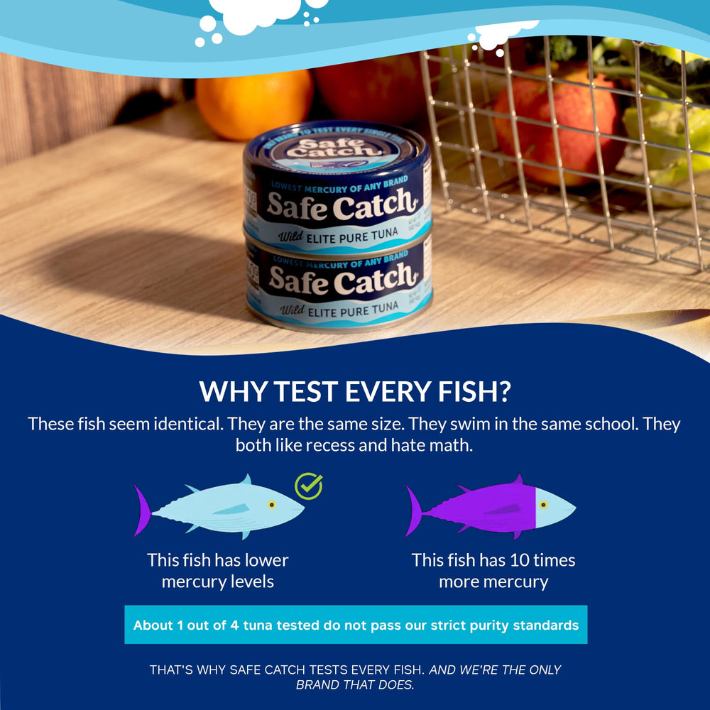Safe Catch non-GMO tuna signaling responsible protein choice