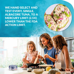 Safe Catch wild-caught North Pacific tuna highlights sustainable sourcing for mindful meals.